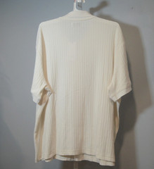 NWT Goodfellow & Co Men’s XXL Beige Ribbed Knit Button-up Shirt Short Sleeve