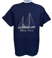 Fruit of the Loom-Men Size XL Short Sleeve Graphics T-Shirt Navy “Ultima Novia”