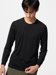 UNIQLO HEATTECH Crew Neck T 9/10 Sleeve XS-4XL 4Color Mens New Japan 472909