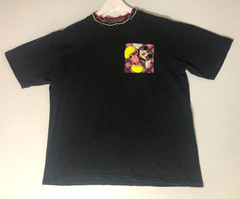 Vintage 80s Disney Wear Mickey Mouse Single-Stitch Shirt XL Ribbed Knit Collar