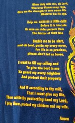 Firefighter Prayer Tshirt Delta Pro Weight Navy Blue 2-Sided Adult Size Large