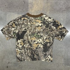 Vintage Mossy Oak Break Up Camouflage Pocket T Shirt Short Sleeve Men’s Large