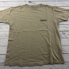 Vintage Mossimo Script Logo Short Sleeve T Shirt Men’s Large Tan Made in USA