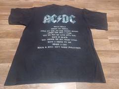 Vintage 90’s 1991 AC/DC Double-Sided Back In Black Tour Concert Band T-Shirt XL