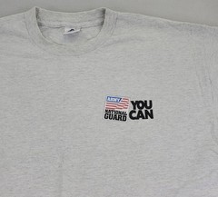 Army National Guard Shirt Mens XL Gray Graphic Military Recruiting Tee