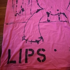 Flaming Lips Hand Painted T shirt PINK XL Homemade DIY