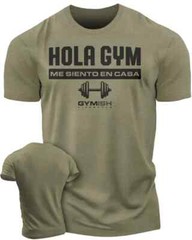 Hola gym, me siento en casa Workout Gym T-Shirt Funny Gym Shirt for Men