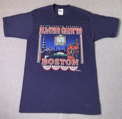 Vintage Boston 1999 MLB All-Star Game Medium T-shirt Navy Blue Pro Player Tee