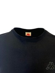 Kappa Men’s T-Shirt Black Crew Neck Solid Regular Fit S/S (S10)