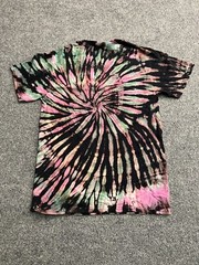Pink Floyd Tie-Dye Shirt Small Black Purple Blue Dark Side Retro Graphic Band