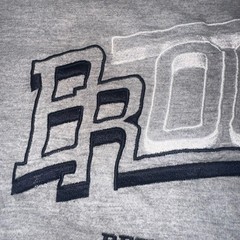 Y2K VTG Brooklyn Express Xpress Mens XL Shirt Gray Embroidered Ringer Oversized