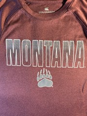 Montana T-Shirt Short Sleeves Color: Burgundy Metallic Size M See Notes – Flaw