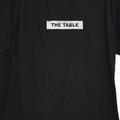Mens Plain Black Classic Graphic T-Shirt The Table Crewneck Short Sleeves Sz XL