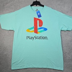 PlayStation Shirt Mens 2XL XXL Green PS4 PS5 Sony Video Gaming Gamer Logo NWT B