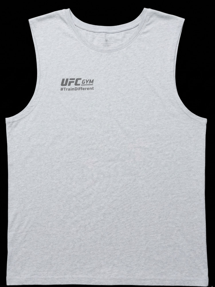 MEN’S SLEEVELESS ACTIVEWEAR SHIRT: UFC Gym Athletic Training Workout Tank Gray M