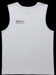 MEN’S SLEEVELESS ACTIVEWEAR SHIRT: UFC Gym Athletic Training Workout Tank Gray M