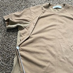 REINDEE LUSION Techwear Shirt Men XL Brown Panel Gorpcore Asymmetric Tee Urban