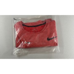 Nike Dri-FIT Mens Training T-Shirt Red Heathered Space Dye Swoosh Large RN856323