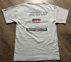 Champion ESPN Sportscenter T Shirt Mens Small Gray Short Sleeve TV Promo