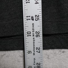 Buck Mason Shirt Mens Large Dark Heather Gray Crewneck Curved Hem Made in USA