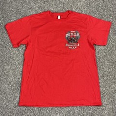 Suna Mens Milwaukee Motorcycle Rally T Shirt 2018 Red Short Sleeve Size Large