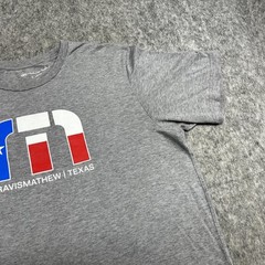 Travis Mathew Shirt Mens Large Gray Texas Flag Graphic Crewneck Tee Casual