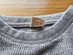 The Flat Head Gray Thermal LS Crew Neck T-Shirt – Size 40 (Fits Small)