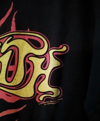 Aerosmith Men’s Vintage Flaming Skull Graphic Print Rock Band Shirt Size M