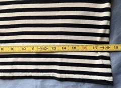 VERDARM Cropped Boat Neck Striped Short-Sleeve Top T-Shirt Sz 3 – S/M