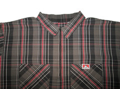 Ben Davis 1/2 Zip Short Sleeve Shirt Men’s 3XL Plaid USA