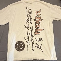 Cactus Jack x Brabus Men’s White Graphic Logo Crew Neck T-Shirt Size L