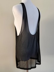 NWT Saint Laurent YSL Runway Scoop Plunging U Sleeveless Tank Top Shirt XS $1650