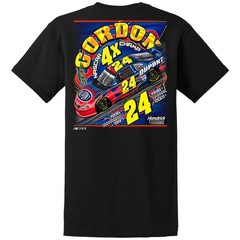 Jeff Gordon #24 Hendrick Motorsports Black Four Time Champion Racing T-Shirt