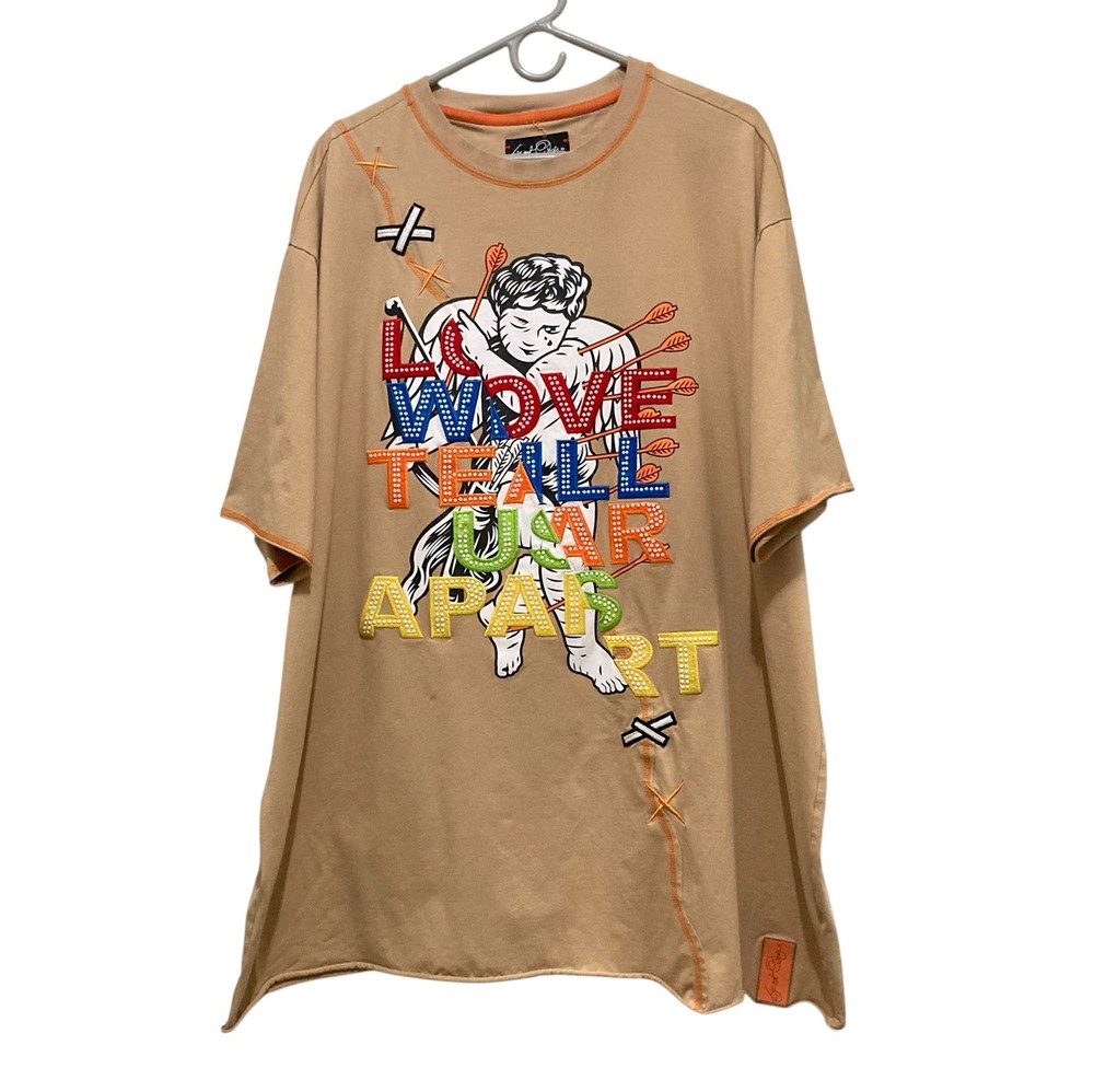 Frost Originals Love Will Tear Us Apart Cupid Graphic Beige Men’s Beaded 3XB