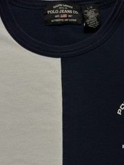 Vtg Polo Ralph Lauren Jeans CO 1967 Colorblock T-Shirt Navy White Size Large