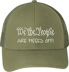 We the people are pissed off Embroidered Trucker Structured Adjustable Hat