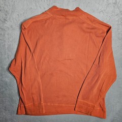 Orvis Shirt Mens XL Orange Henley Waffle Knit Thermal Casual Outdoor Fall