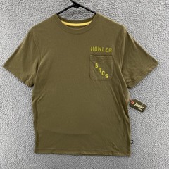 Howler Bros T Shirt Mens Medium Green Cactus Pocket Graphic Austin Texas Outdoor