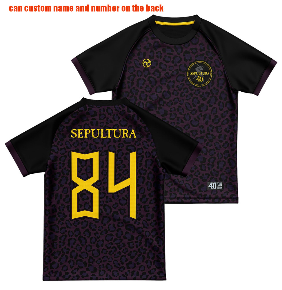 Sepultura 40th Anniversary Soccer Jersey S-5XL AOP 3D Shirt Men Tee TD1374