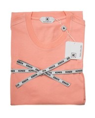Kired by Kiton Coral Orange Supima Crepe Cotton Short Sleeve T-Shirt M (50 IT)