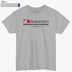 Nakamichi Audio Logo Black/White/Grey/Navy/Red/Light Blue T-Shirt Size S-5XL