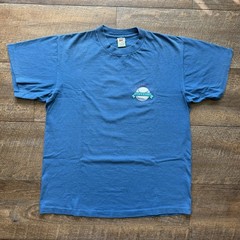 Vintage 1992 Mens L/XL Blue Levis 501 Denim Baseball League Rare Sportswear Tee