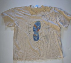 Vintage Air Jordan 7 Cream T-Shirt Basketball Print size XXXL 3x Brand