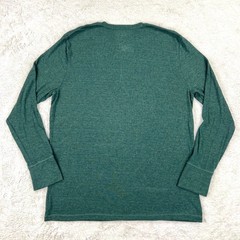 Tommy John Henley Thermal Shirt Men’s Large Long Sleeve Green Modal Stretch SOFT