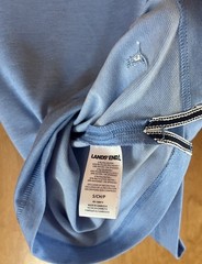 Lands’ End Blue Stretch Recycled Classic Fit Crew Neck Short Sleeve Tee Size S