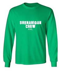 Shenanigan Crew Novelty Sarcastic Humor Men’s Long Sleeve Shirt