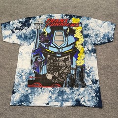 Vintage-Rush Transformers Optimus Prime Anime Art Shirt 3XL 28×35 Tie-Dye