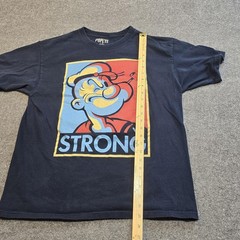 Popeye Shirt Mens Large Navy Blue Strong Graphic Crewneck Tee Cartoon 2019