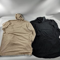 Lot of 8 Crew Neck Hoodie Pull Over Long Sleeve T-shirts Mens Size XS/S/M/L/XL