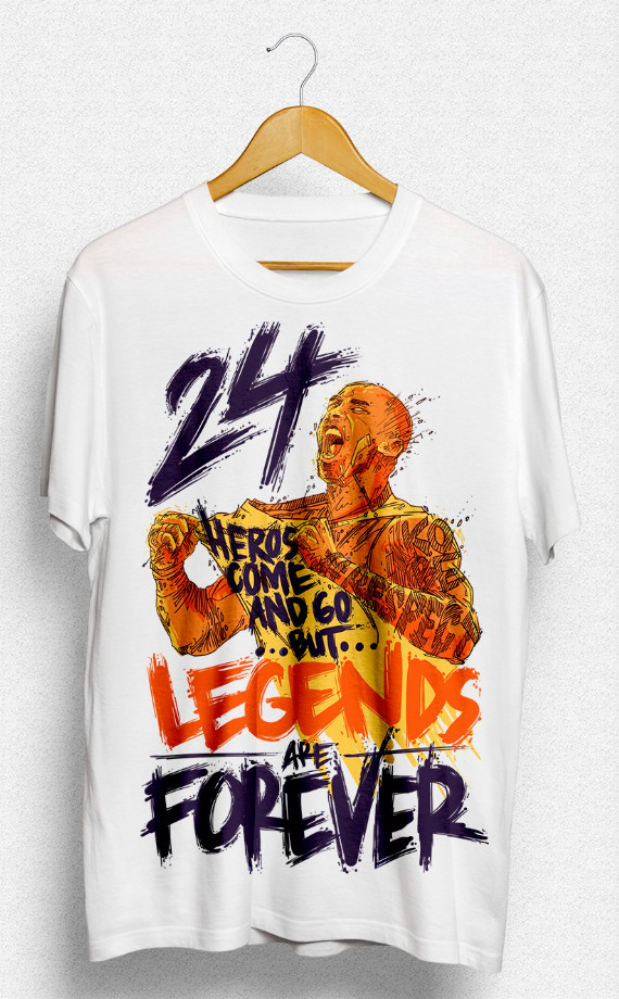 Kobe 24 Legends Are Forever T-Shirt – Heroes Come and Go Tee